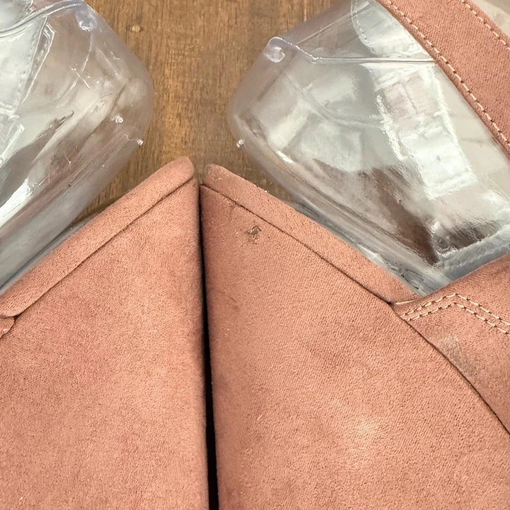 Carlos by Carlos Santana Womens‎ Dusty Rose Faux Suede Platform Wedge Size 8